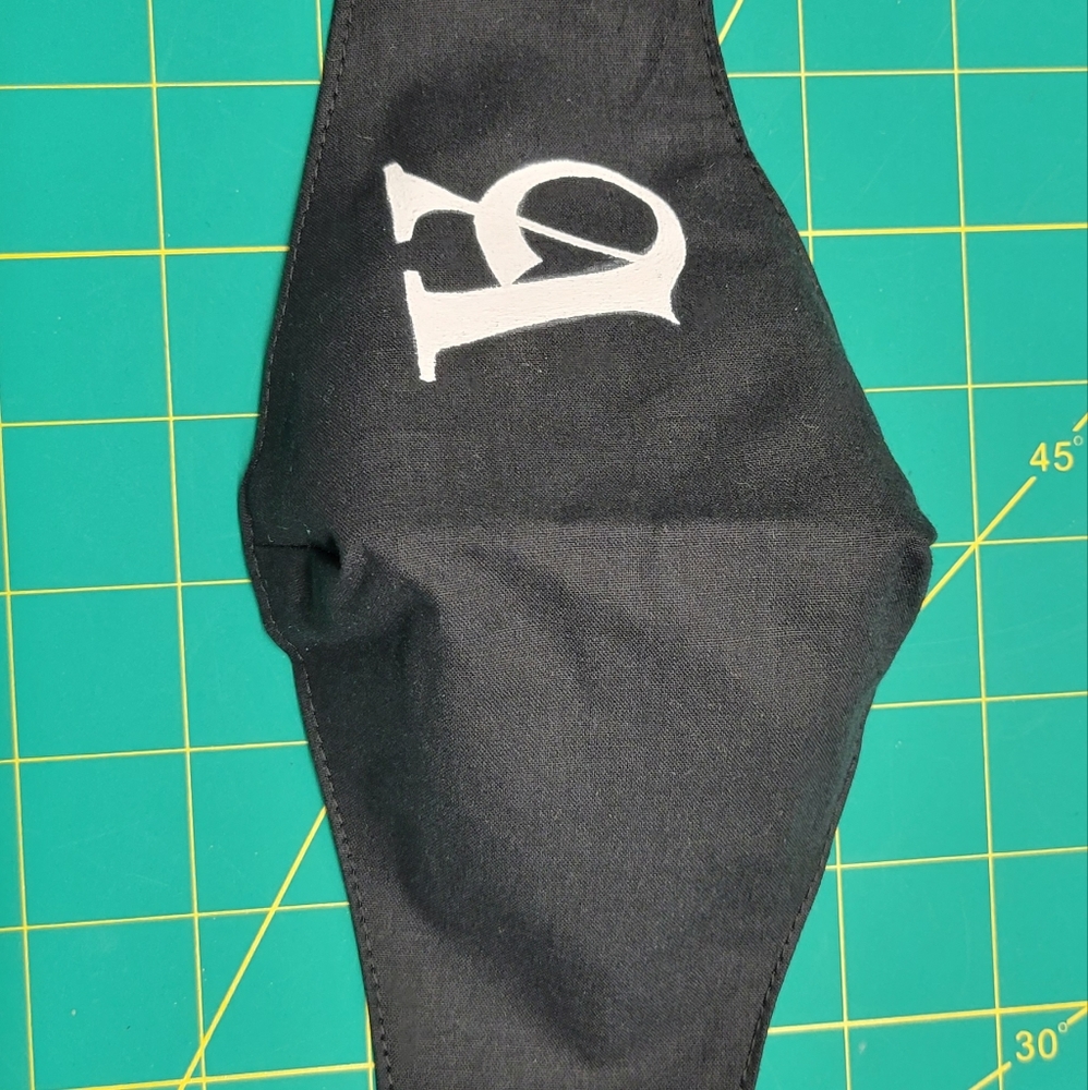 Face mask, hand made, size M/L ,color black